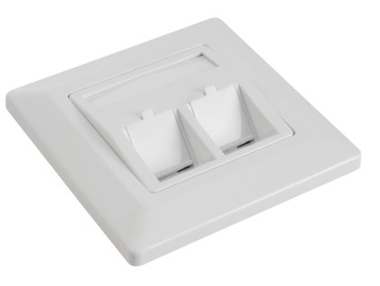 Solarix Eth.Zás. modulární pro 2 keystony pod omítku bílá SX9-2-0-WH 23100102