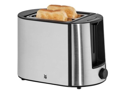 WMF Bueno Pro topinkovač, 870 W, 6 úrovní opekání, odnímatelná přihrádka na dorbky, nerez / černá 6130225007