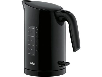 Braun WK 3100 BK PurEase rychlovarná konvice, 2200 W, otočná základna, 1.7 l, automatické vypnutí, černá WK 3100 BK