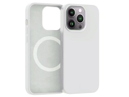 Silikónový kryt CARNEVAL SNAP pre iPhone 14 plus s MagSafe - biela ERCSIP14MMGLQ-WH