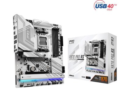 ASRock MB Sc AM5 X870 PRO RS, AMD X870, 4xDDR5, 1xHDMI, 2xThunderbolt X870 PRO RS