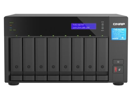 QNAP TVS-h874T-i7-32G (12core, ZFS, 32GB RAM, 8x SATA, 2x M.2 NVMe, 2x 2,5GbE, 2x Thunderbolt 4) TVS-h874T-i7-32G