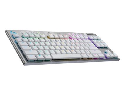 Logitech® G915 TKL Tenkeyless LIGHTSPEED Wireless RGB Mechanical Gaming Keyboard - Tactile - WHITE - US INT'L 920-009664