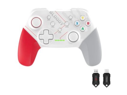 A4tech Bloody GPW50, gamepad, Dual mode 2,4G+USB, bílá GPW50-WH