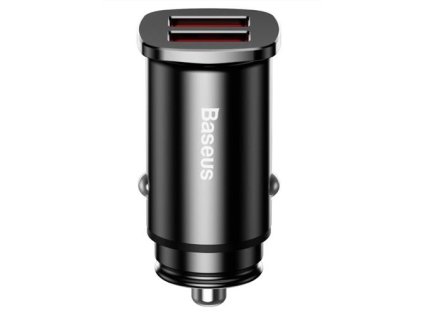 Baseus CCALL-DS01 Square Nabíjačka do Autá 2xUSB QC3.0 30W Black 6953156284180