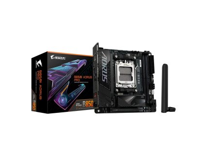 GIGABYTE MB Sc AM5 B850I AORUS PRO, AMD B850, 2xDDR5, 1xHDMI, WiFi, Mini-ITX B850I AORUS PRO