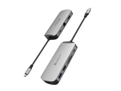 Adam Elements CASA X DP USB-C 8K 10-in-1 Hub - Grey AAPADHUBXDPGY
