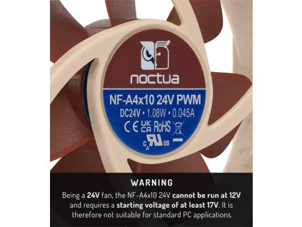 Noctua NF-A4x10 24V PWM ventilátor 40x40x10mm NF-A4x10 24V PWM