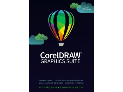 CorelDRAW Graphics Suite 365 dní pronájem licence (Single) ESD EN/DE/FR/BR/ES/IT/NL/CZ/PL ESDCDGSSUB1YROW
