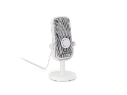 Endorfy mikrofon Solum Voice S, stojánek, pop-up filtr, RGB, USB-C, 3.5mm Jack, Bílá EY1B015