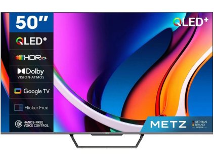Metz 50MQD7500Z 50" TV, 4K Ultra HD, QLED, Google TV, HDR, WiFi, Bluetooth 5.1, Dolby Atmos 50MQD7500Z