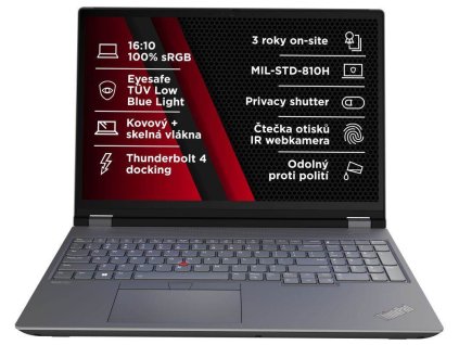 LENOVO NTB ThinkPad/Workstation P16 G2 - i7-14700HX ,16"WQUX OLED Touch,32GB,1TBSSD,RTX 3500 Ada 12GB,IRcam,W11P 21FA004UCK