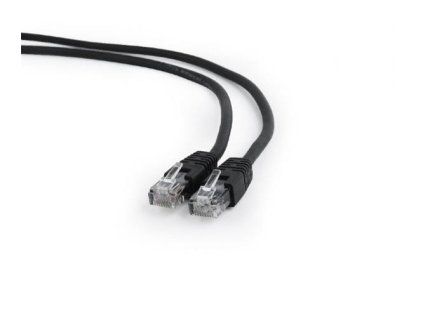 Gembird patch kábel Cat6 UTP, 5 m, čierny PP6U-5M/BK