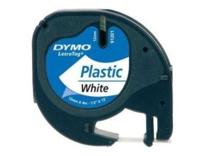 páska DYMO 59422 LetraTag White Plastic Tape (12mm) S0721660/S0721560