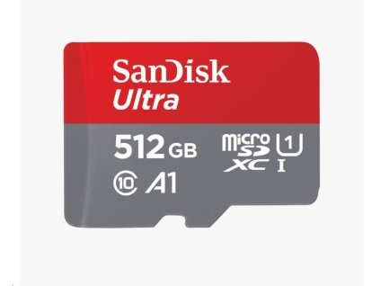 Karta SanDisk MicroSDXC 512 GB Ultra (100 MB/s, trieda 10, Android) + adaptér SDSQUNR-512G-GN6TA