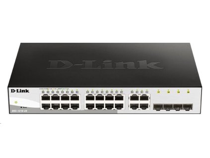 D-Link DGS-1210-20 20-portový gigabitový prepínač Smart+, 16x GbE, 4x RJ45/SFP, bez ventilátora DGS-1210-20/E