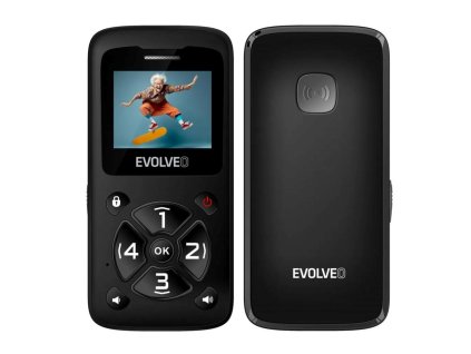 EVOLVEO Mobilní telefon pro seniory EasyPhone ID, černá EP-400-IDB