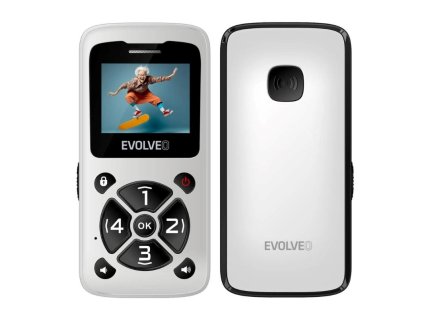 EVOLVEO Mobilní telefon pro seniory EasyPhone ID, bílá EP-400-IDW