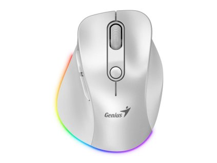 Genius Ergo 9000S Pre/Ergonomická/Optická/Pre pravákov/2 400 DPI/USB+BT/Biela 31030039400