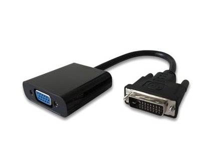 PremiumCord prevodník DVI-D na VGA s krátkym káblom - čierny khcon-22