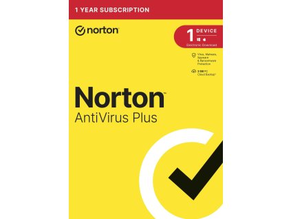NORTON ANTIVIRUS PLUS 2GB CZ 1 používateľ pre 1 zariadenie na 1 rok ESD 21408138
