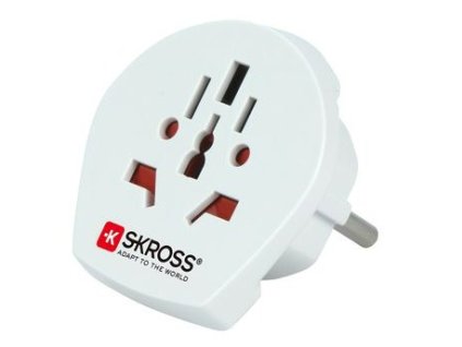 SKROSS cestovný adaptér pre cudzincov v SR, biely PA30