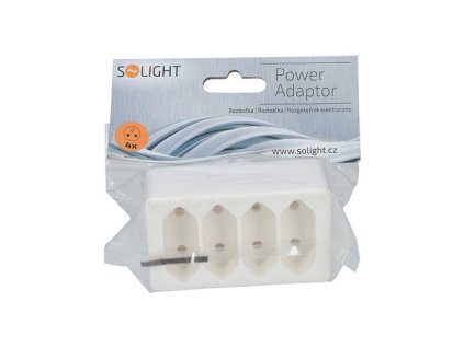 Solight rozbočka, 4x 2,5A, biela P82