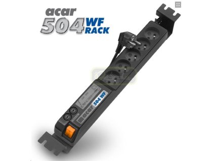 19" napájecí panel ACAR 504WF/3m 5x230V BK 9607