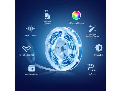 TP-LINK "Tapo Smart Light Strip, MulticolorSPEC: 2.4 GHz Wi-Fi, 802.11b/g/n, one 16.4 ft/5m LED light strip(cut to size Tapo L900-5