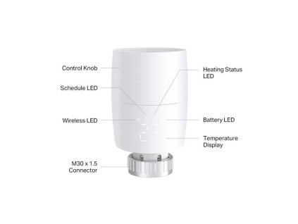 TP-LINK "Kasa Smart Thermostatic Radiator ValveSPEC: 1 x Thermostat, 868 MHz, battery powered(2*AA), 5-30? temperature KE100