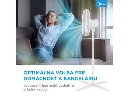 Stojanový ventilátor, 40 cm, 40 W, 3 rýchlosti, mechanický, 55-65 dB, nastavitelná výška 120 cm FS40-20M