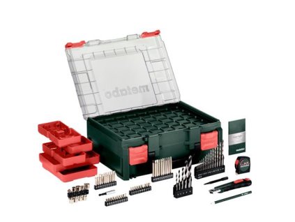 Metabo BS 18 L SET Mobilná dielňa 74-dielna. Aku vŕtací skrutkovač, 18V 2x2Ah LiPower, Nabíjačka SC 30, Plastový kufrík 602321710