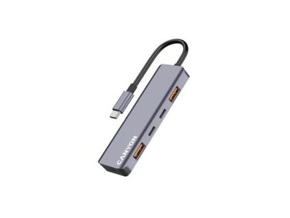 Canyon DS-18, USB-C Hub, 5 portov, 1x USB-C 5V DC nabíjanie, 2x USB-C, 10Gbps, 2xUSB 3.2 port, kompaktný CNS-TDS18