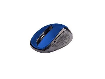 C-TECH Myš WLM-02/Ergonomická/Optická/Pre pravákov/1 600 DPI/Bezdrôtová USB/Čierna-modrá WLM-02B
