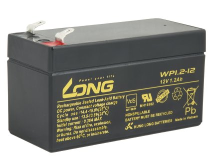 LONG batéria 12V 1,2Ah F1 (WP1.2-12) PBLO-12V001,2-F1A