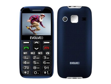 EVOLVEO EasyPhone XR, mobilní telefon pro seniory s nabíjecím stojánkem, modrá EP-601-XR-BL