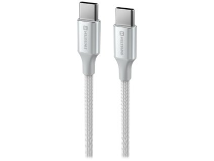 Swissten datový kabel textile ii usb-c / usb-c 1,5 m bílý 71528204