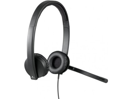 Logitech® H570e USB Headset Stereo (UC version) - BLACK - USB-A 981-000575