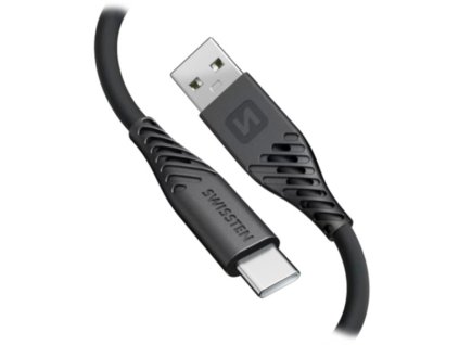 Swissten datový kabel soft silicone usb / usb-c 0,4 m černý 71506519
