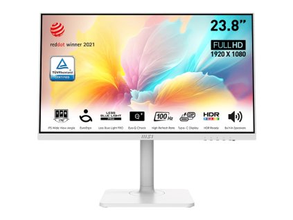 MSI Modern/MD2412PW/23,8''/IPS/FHD/100Hz/1ms/White/3R Modern MD2412PW