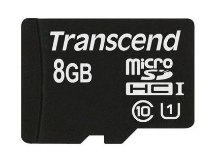 TRANSCEND MicroSDHC 8GB Premium, Class 10 UHS-I 300x, bez adaptéra TS8GUSDCU1