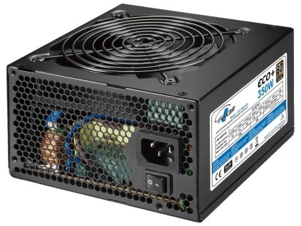 EUROCASE zdroj Eco+ 350W / 80+BRONZE / 12cm fan / PFC ATX 20/24pin / 4x SATA ECO350