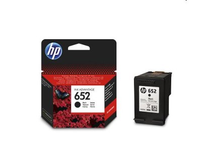 HP 652, atramentová náplň, pre HP DeskJet Ink Advantage 11xx, 21xx, 36xx, 37xx, 38xx, 45xx, 46xx, 360 strán, Black F6V25AE#BHK