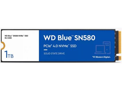 WD Blue SN580 SSD 1TB M.2 NVMe Gen4 4150/4150 MBps WDS100T3B0E
