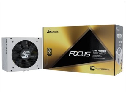 Seasonic FOCUS GX White Edition GOLD 1000W V4 ATX 3.1, PCIe 5.1, modular FOCUS-GX-1000-V4-WHITE