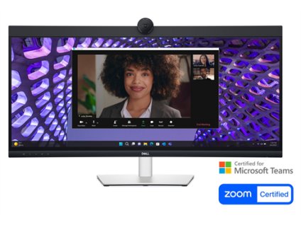 DELL P3424WEB 34" Curved Conferencing Monitor IPS, 3440x1440, 21:9, 1000:1, 300cd, 5ms, DP, HDMI, LAN, USB-C Hub, Black DELL-P3424WEB