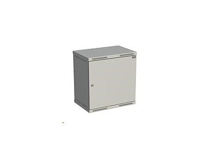 Nástenný rozvádzač Solarix SENSA 12U 400mm, plechové dvere, RAL 7035 SENSA-12U-64-21-G 83000084L