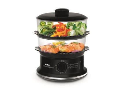 Tefal Convenient VC140131 parní hrnec, 900 W, 6 l, miska na rýži, černá VC140131