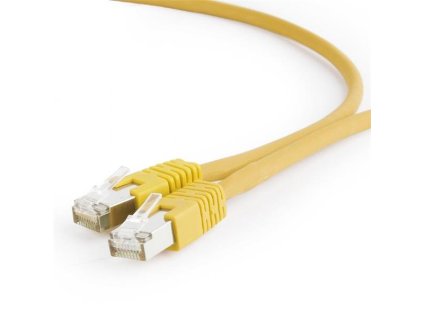 Gembird patch kábel S/FTP Cat. 6A LSZH, 0.25 m, žltý PP6A-LSZHCU-Y-0.25M
