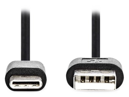 NEDIS kabel USB 2.0/ zástrčka USB-C - zástrčka USB-A/ černý/ bulk/ 2m CCGL60600BK20